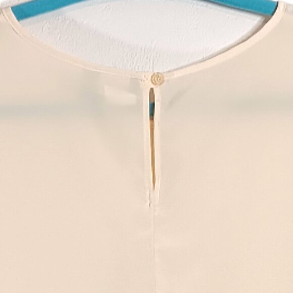 Classic Collection Blouse Women’s Size 14 Yellow Satin Office Career VTG 90s - Picture 5 of 5